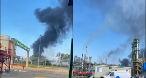 Reportan incendio al interior de la refinería Lázaro Cárdenas en Minatitlán, Veracruz; no hay lesionados
