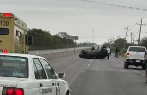 Volcadura en carretera Tampico-Valles deja tres heridos; menor de edad en estado grave