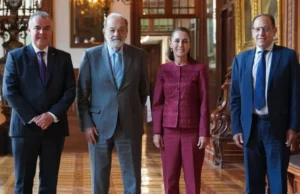 Sheinbaum se reúne tres horas con Carlos Slim y Francisco Cervantes para revisar perspectivas económicas