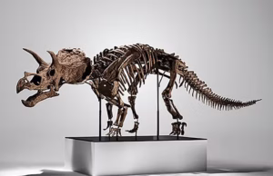 Esqueleto de joven triceratops se vende por 5.3 millones de dólares en Nueva York