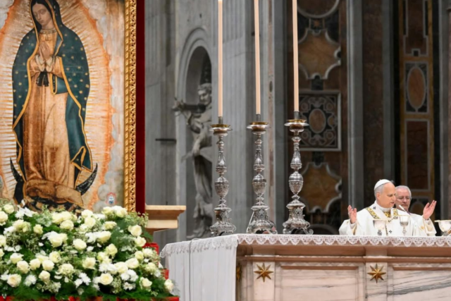 PAPA LEÓN XIV MISA VIRGEN