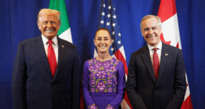 Sheinbaum, Trump y Carney se reúnen en Washington tras el sorteo del Mundial 2026