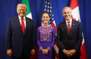 Sheinbaum, Trump y Carney se reúnen en Washington tras el sorteo del Mundial 2026