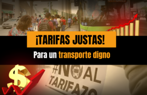 Tarifas justas para un transporte digno