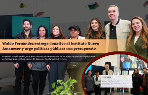 Waldo Fernández entrega donativo al Instituto Nuevo Amanecer y urge políticas públicas con presupuesto