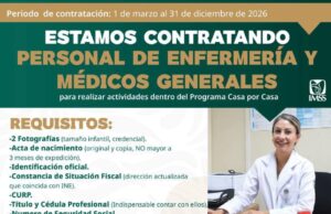 Anuncia IMSS en Nuevo León convocatoria para contratar personal de Salud Casa por Casa