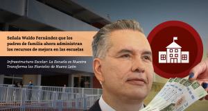 Señala Waldo Fernández que los padres de familia ahora administran los recursos de mejora en las escuelas