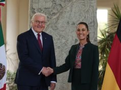 Claudia Sheinbaum se reúne con el presidente de Alemania en el Museo Maya de Cancún