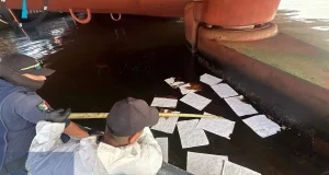 Semar retira 180 kilogramos de material contaminante en el puerto de Veracruz