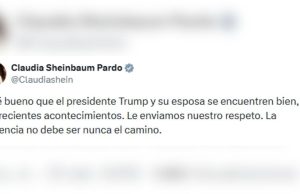 Sheinbaum envía mensaje de solidaridad a Trump tras tiroteo en Washington