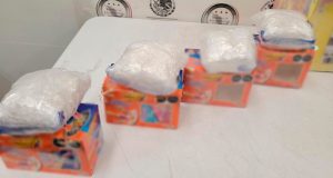 Perro policía detecta cargamento de metanfetamina oculto en cajas de dulces