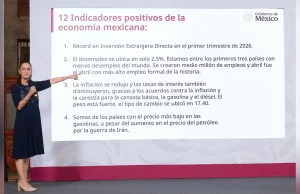 Con 12 indicadores, Sheinbaum defiende fortaleza de la economía mexicana