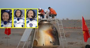 Taikonautas regresan a la Tierra tras 210 días en la estación espacial de China