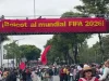 CNTE marcha hacia el Estadio Azteca y genera caos vial en la inauguración del Mundial