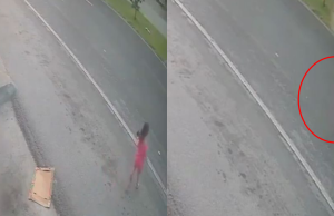 Joven rescata a niña que caminó hacia la Carretera Nacional en Santiago