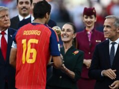 Presidenta Sheinbaum participa en la premiación de la final del Mundial