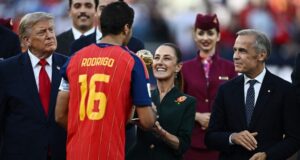 Presidenta Sheinbaum participa en la premiación de la final del Mundial