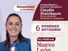 Claudia Sheinbaum presentará su Segundo Informe de Gobierno en Monterrey este domingo